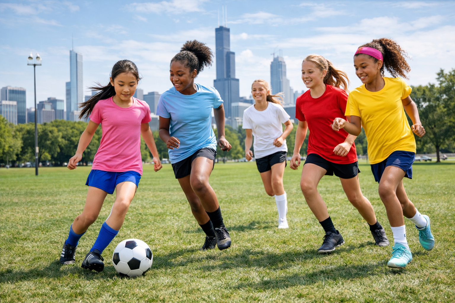 Girls soccer camp in Chicago